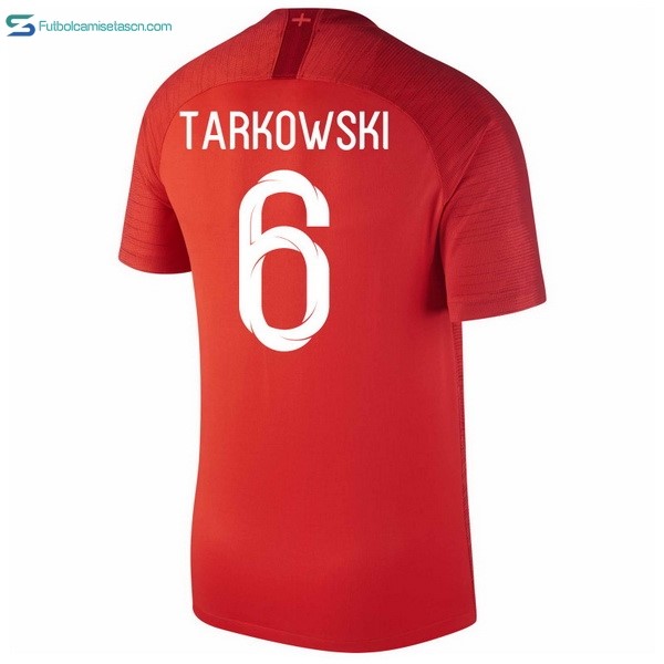 Camiseta Inglaterra 2ª Tarkowski 2018 Rojo